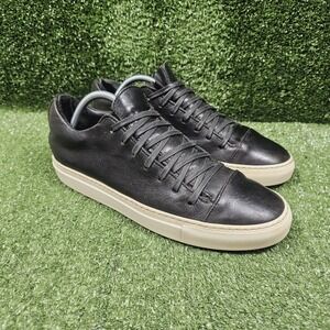 John Varvatos Reed Limited 315 Black Leather Low Top Sneakers Mens Size 8.5